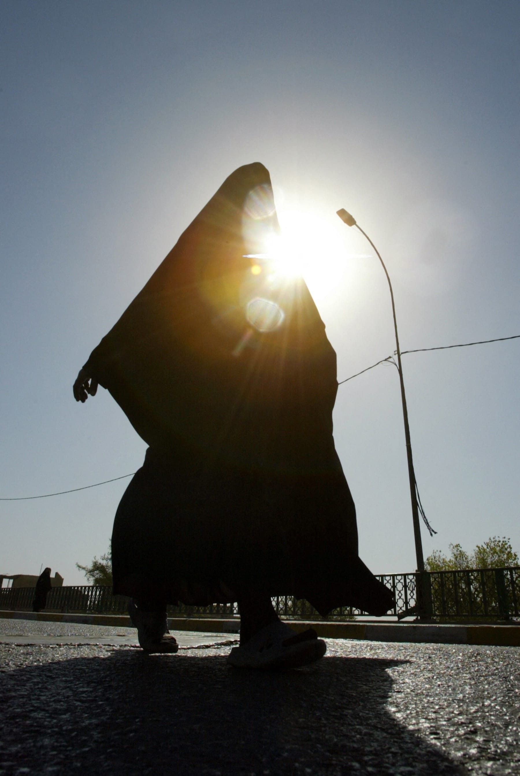 Iraqi Shiite woman walking