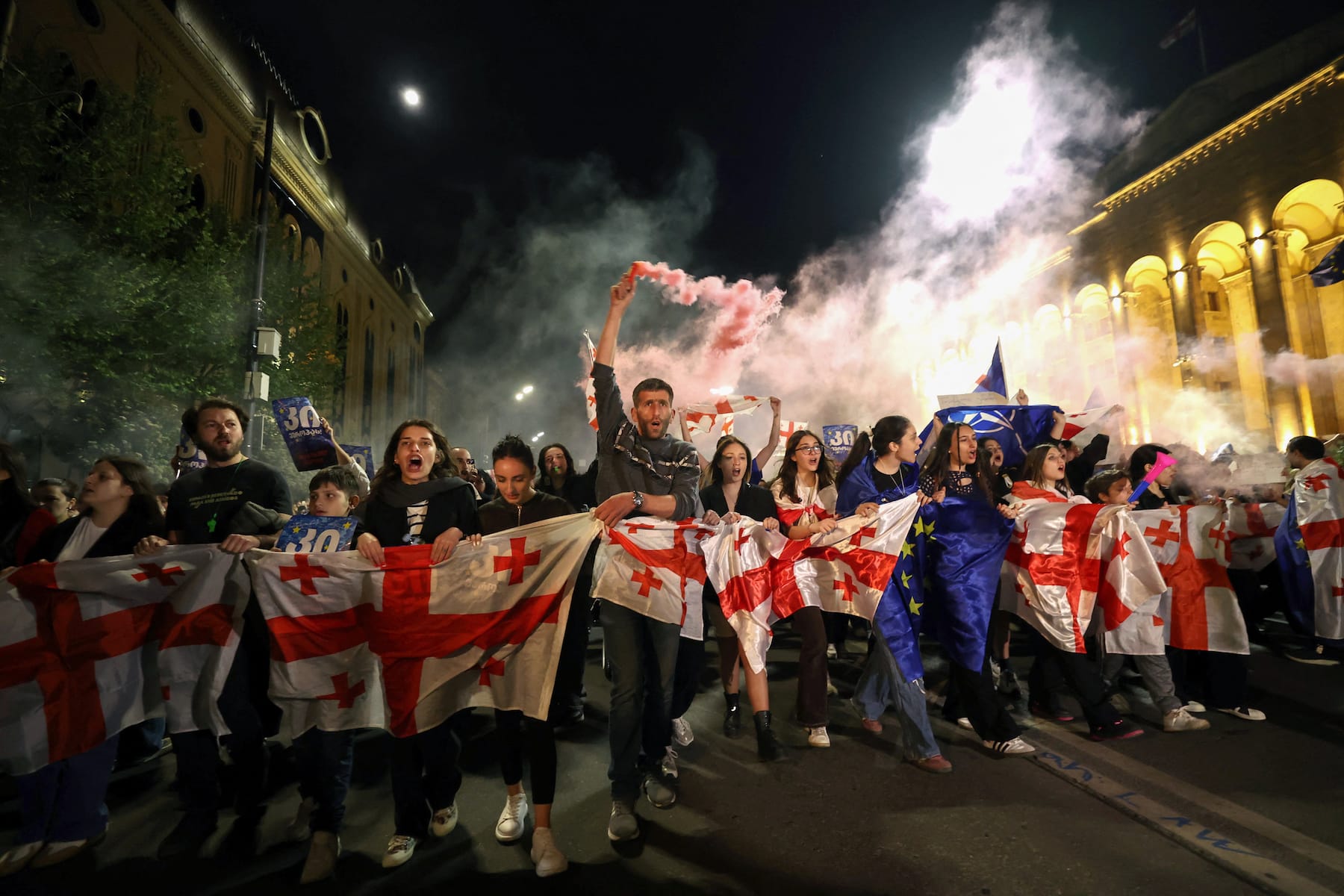 Georgians protest against Russia like law