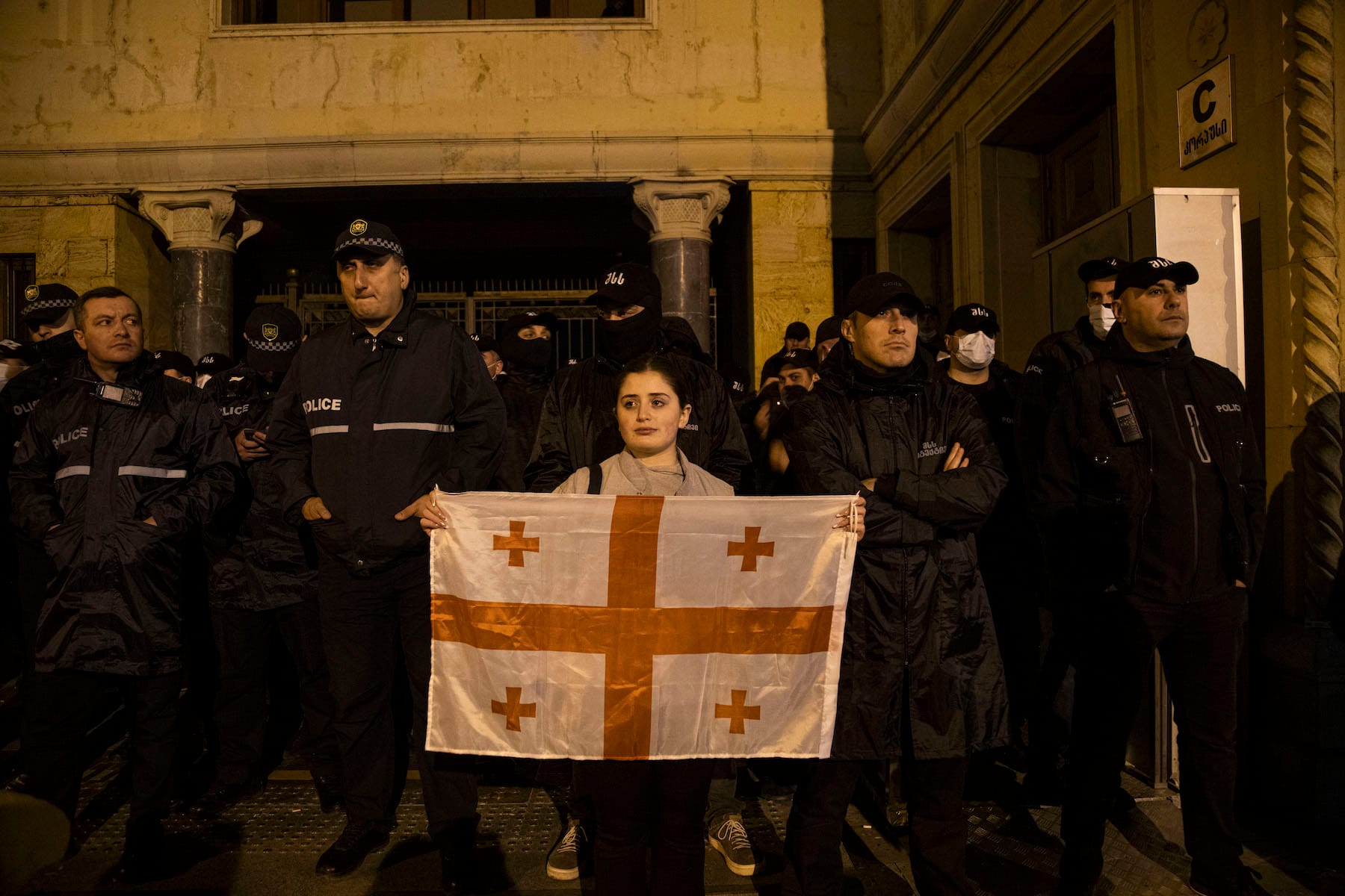 Georgians protest against new russia-like law.