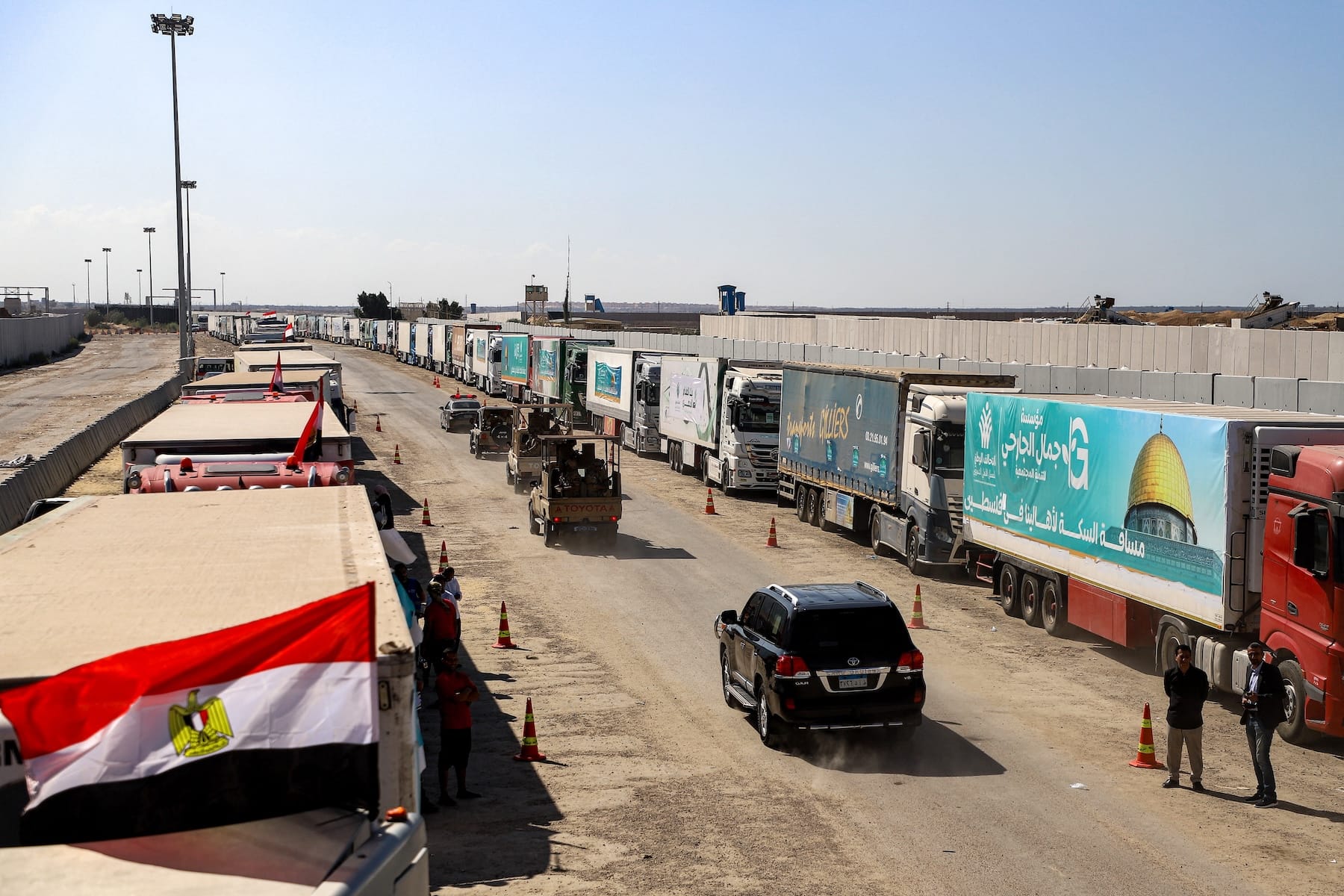rafah gaza border egypt aid