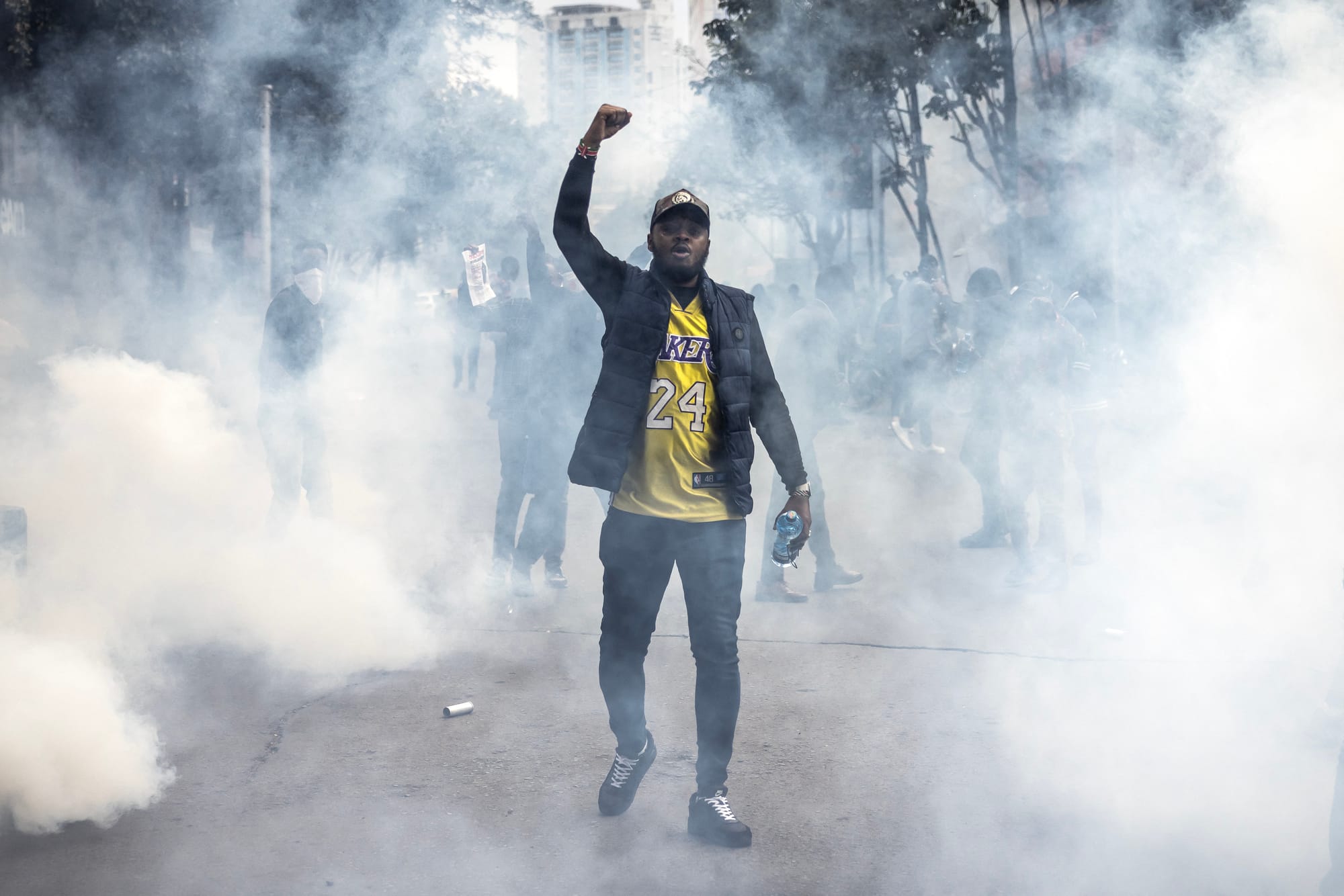 kenya tax protest tear gas protesters 2024