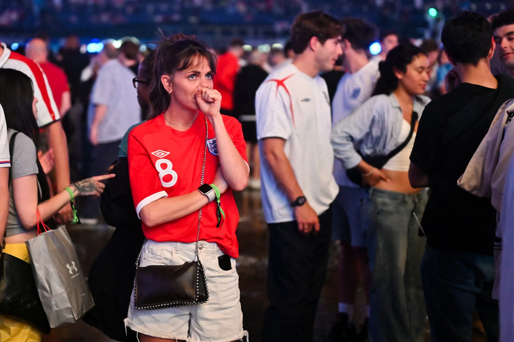 fan reacts UEFA Euro 2024 final football match Spain England