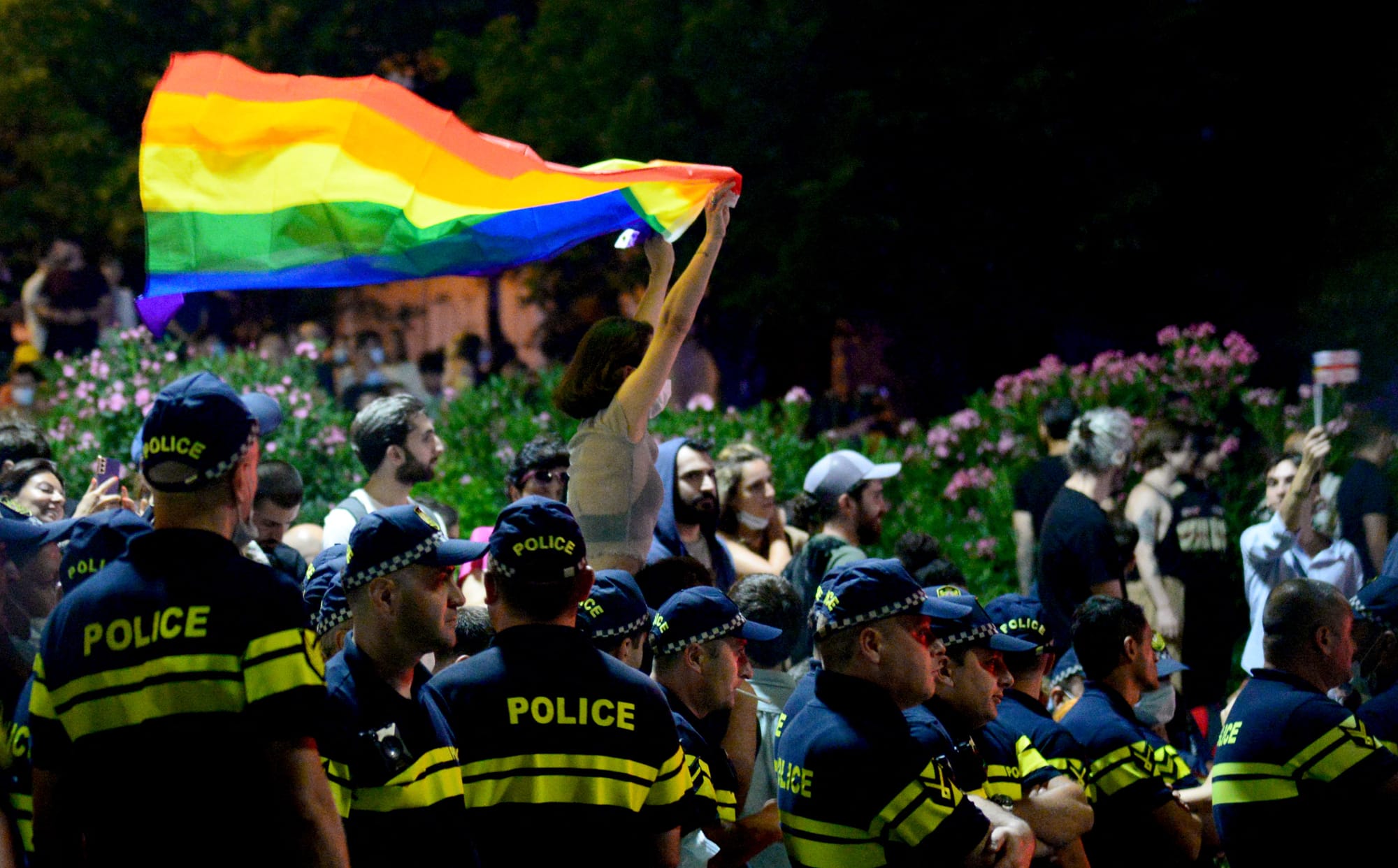 georgia lgbt protest police