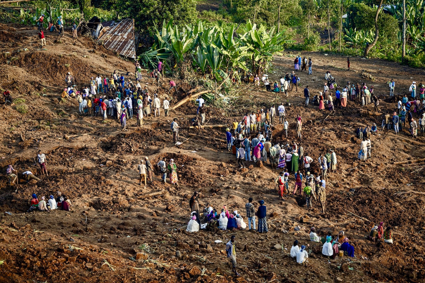 ethiopia landslide debris