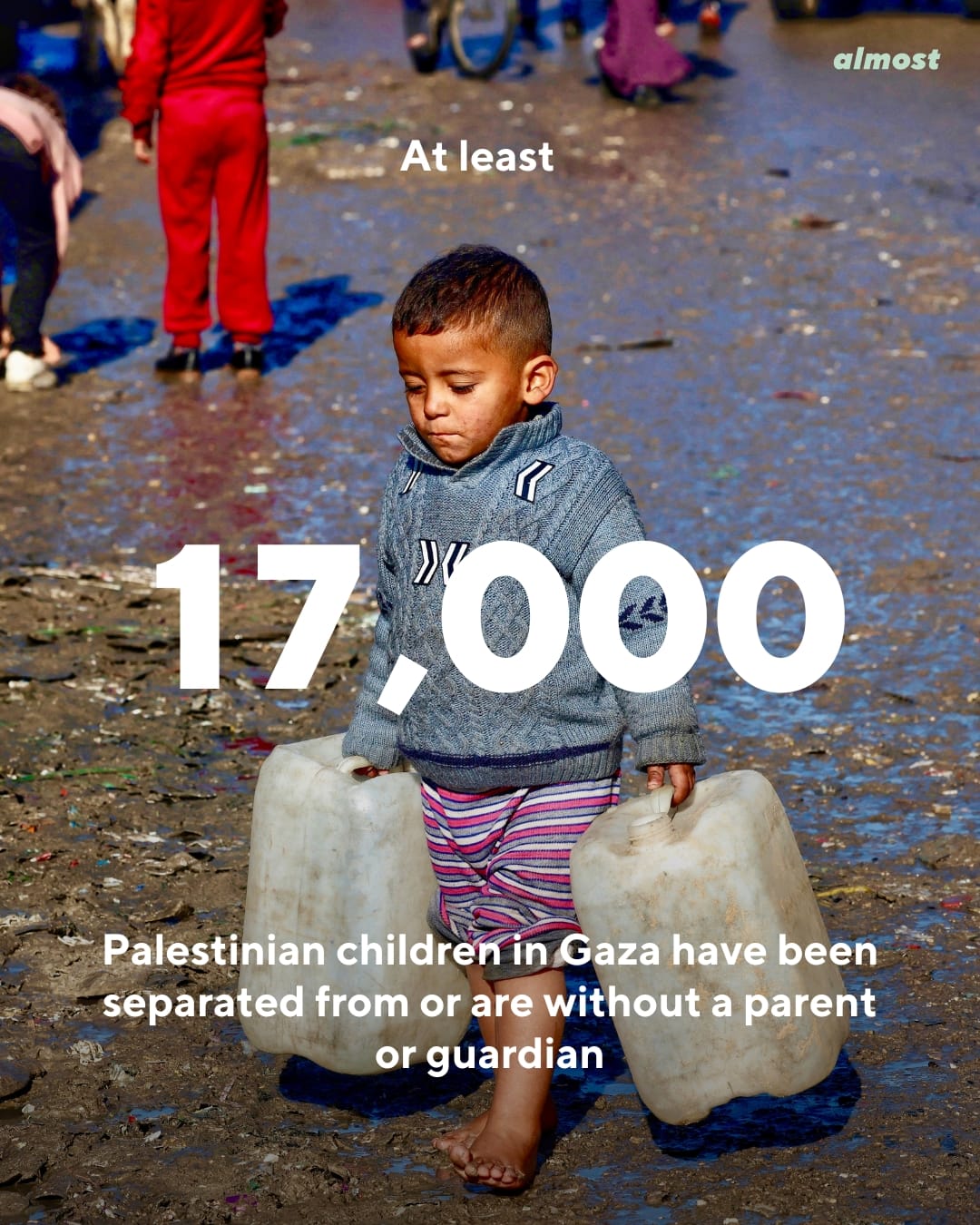 gaza children unaccompanied no parent