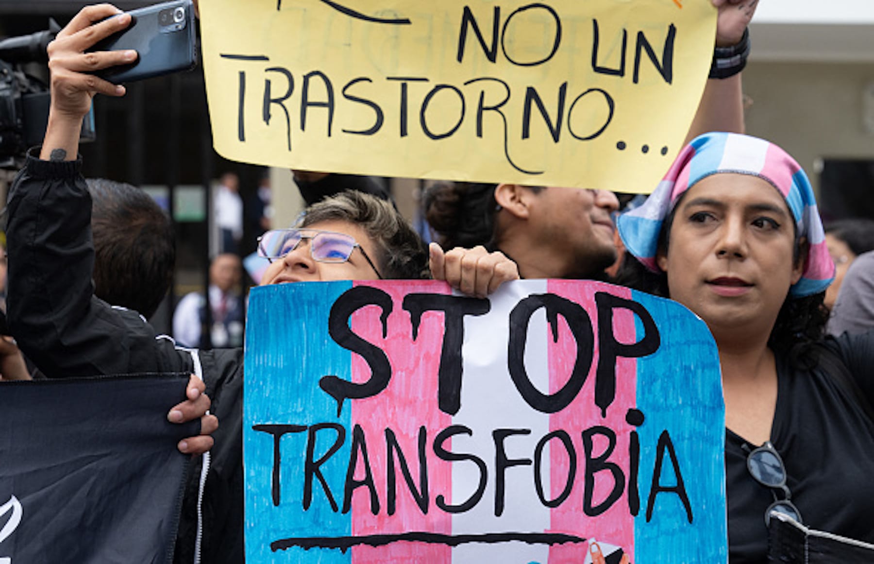 protest against transphobia in peru