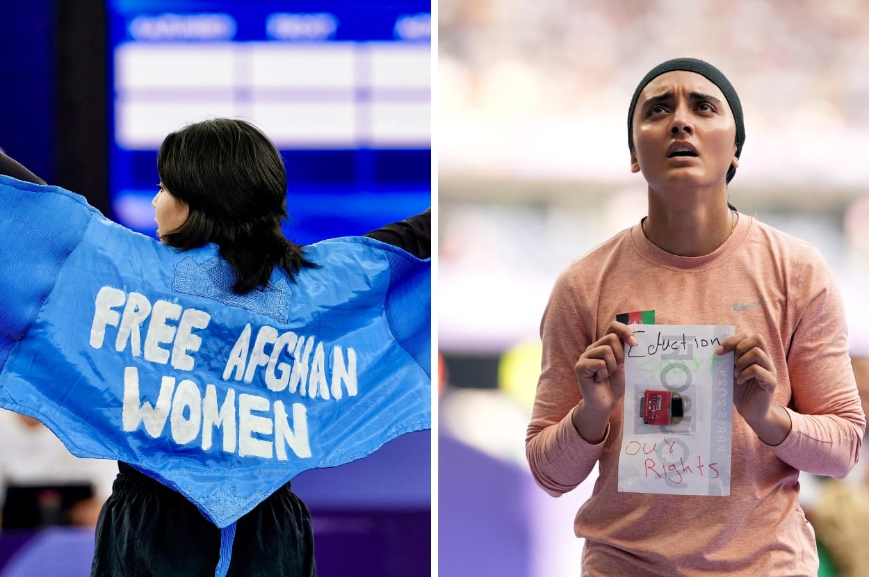 Afghan b-girl Talash and sprinter Kimia Yousofi