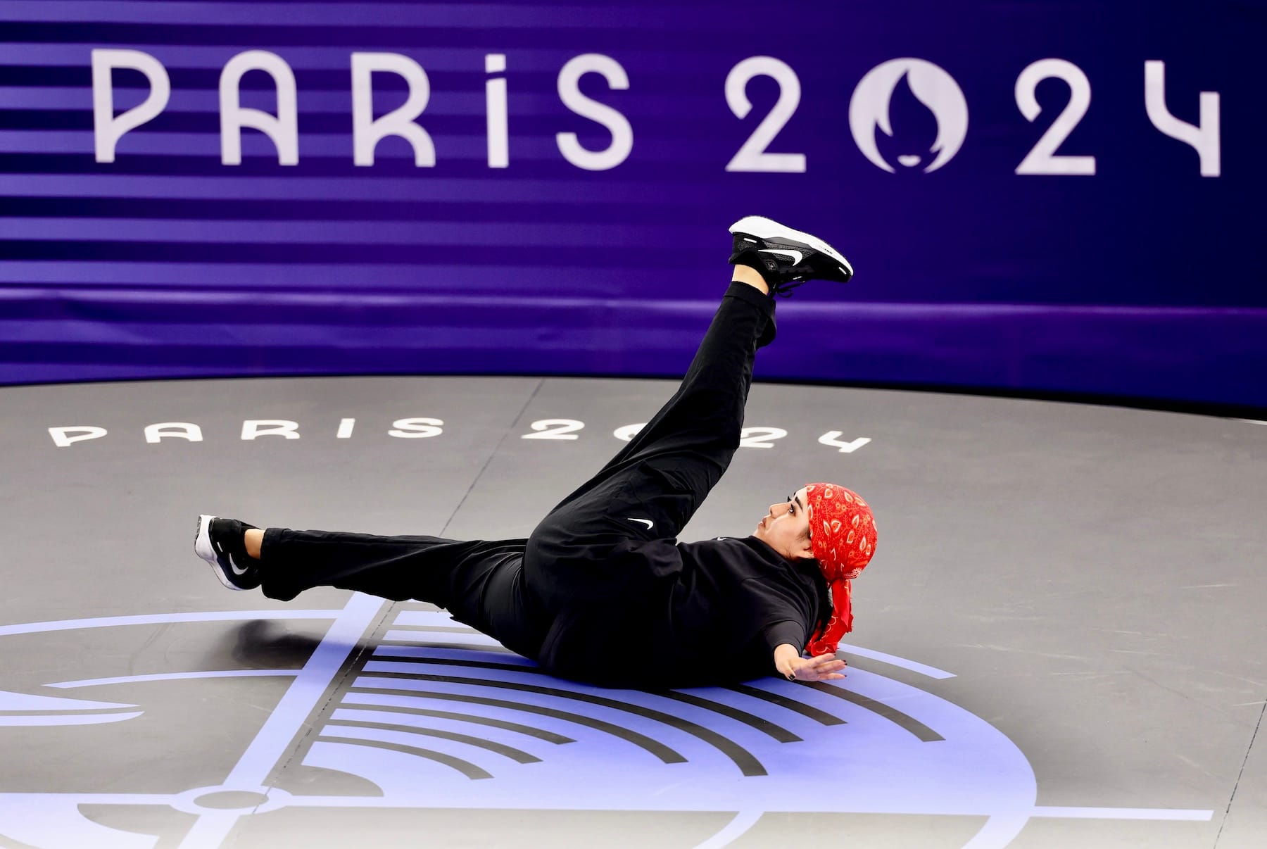 Afghan woman refugee breakdancer