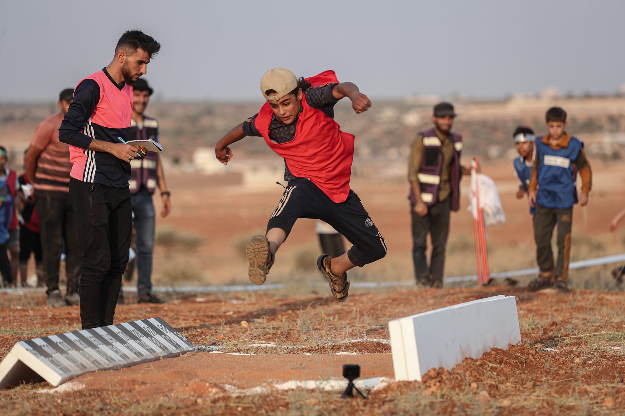 syrian children olympics tent idlib displaced