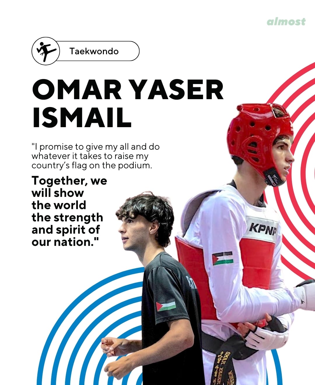 omar yaser ismail palestine olympics team taekwondo