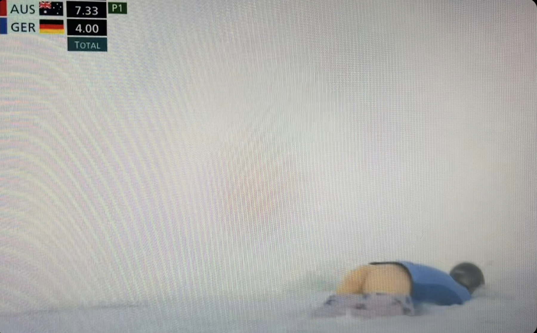 wave knocked German surfer Tim Elter off his board and even took his pants off