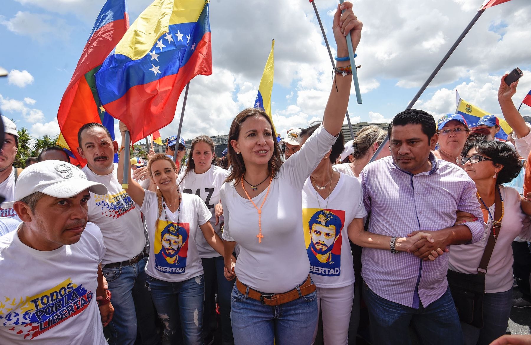 wife of Venezuelan jailed opposition leader Leopoldo Lopez