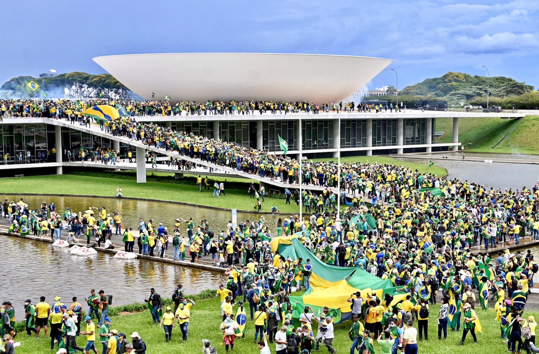 Jair Bolsonaro supporters hold demonstration