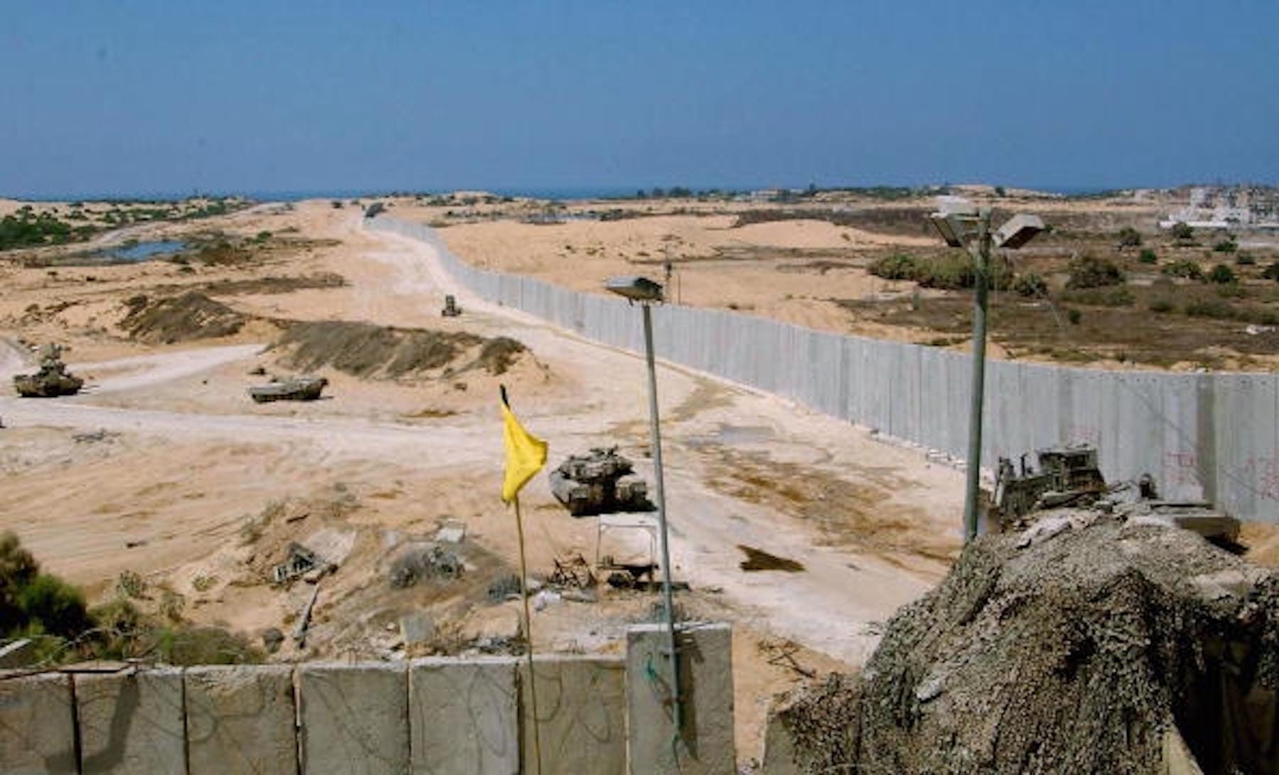 Philadelphi corridor between the Gaza Strip and Egypt's Sinai Desert