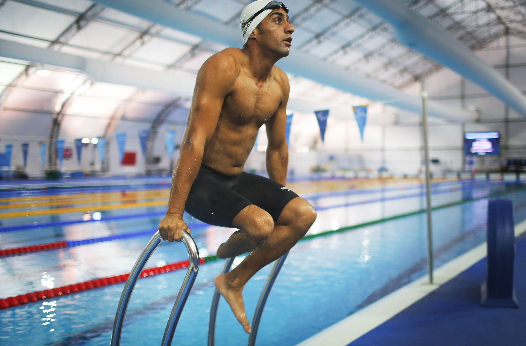 Syrian refugee swimmer Ibrahim Al Hussein