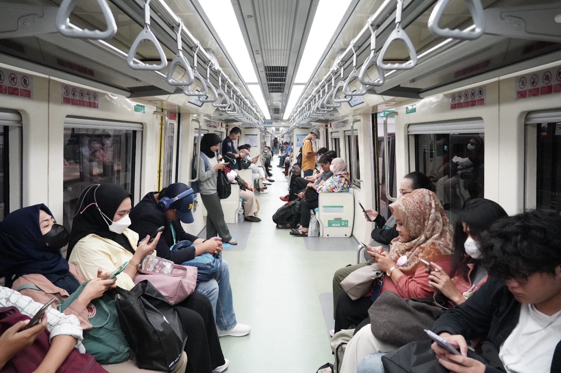 indonesians on train