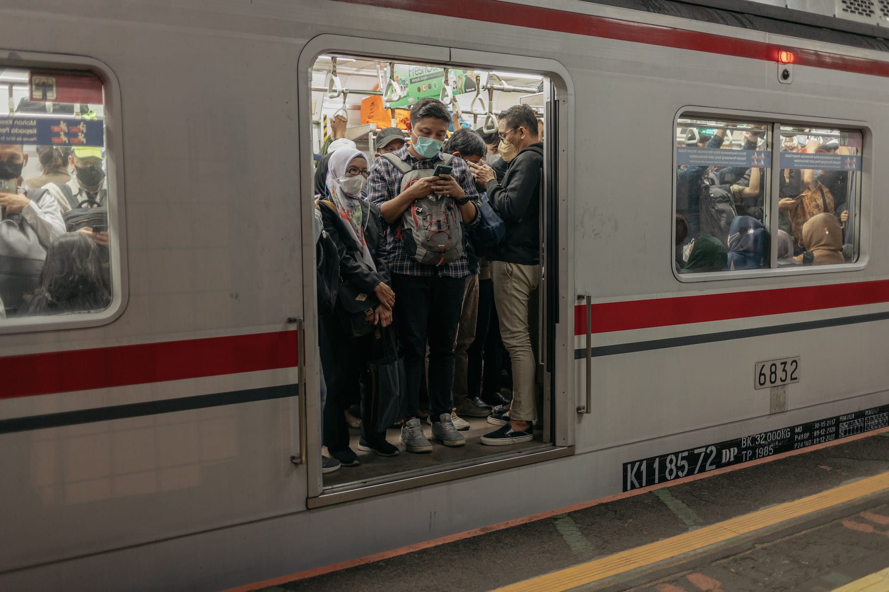 passengers on train to jakarta