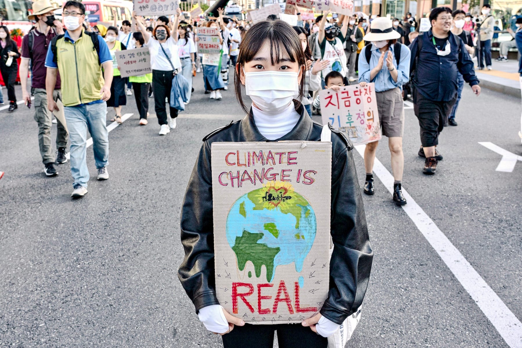 south korea protest over climate change