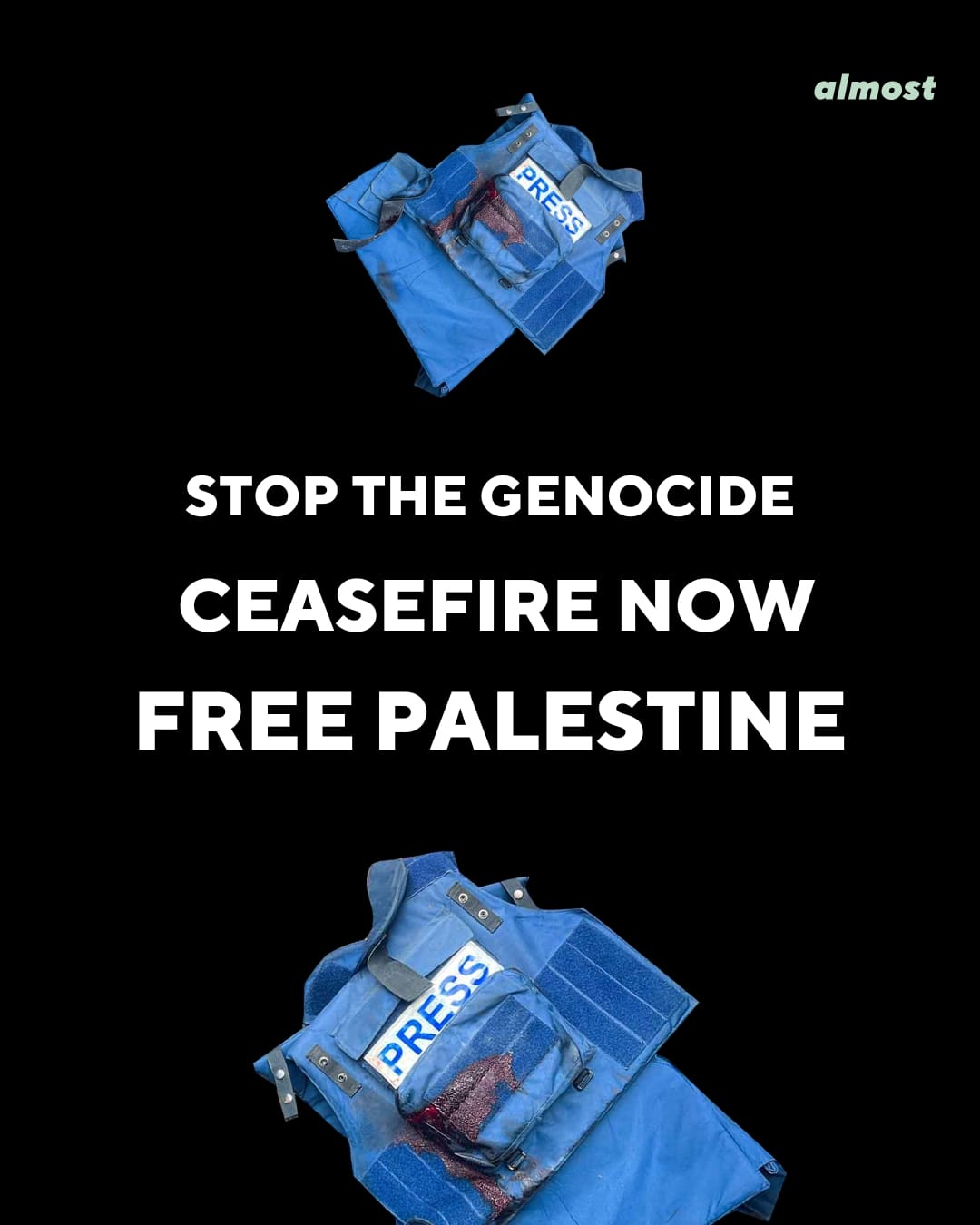 gaza journalists ceasefire now end genocide