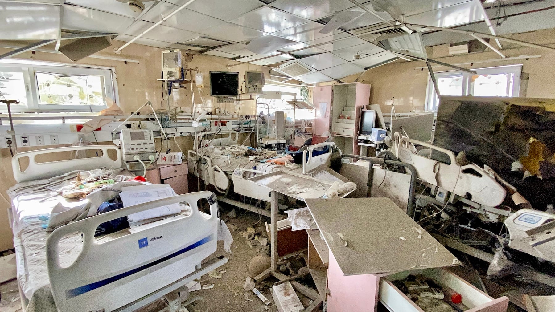 view of hospital in gaza