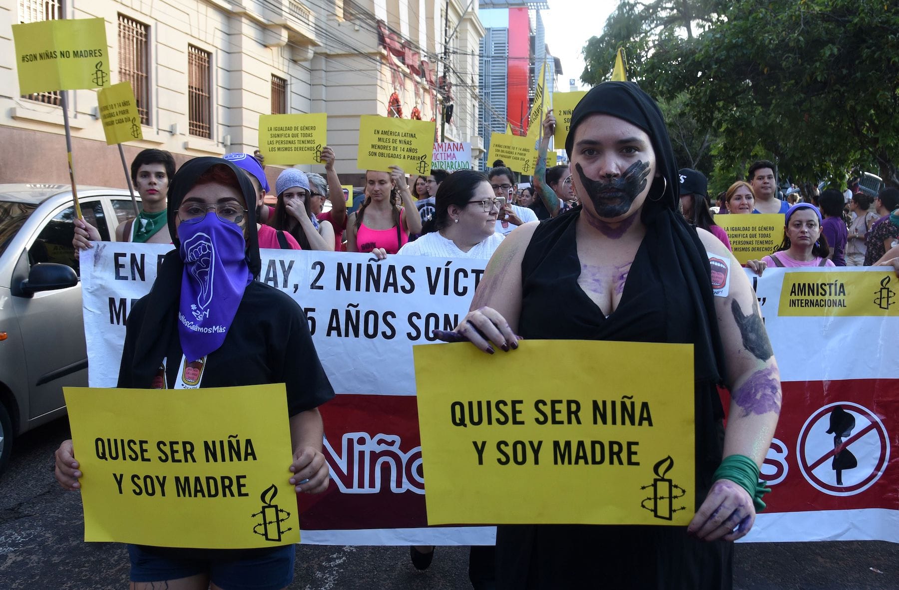 women march in paraguay