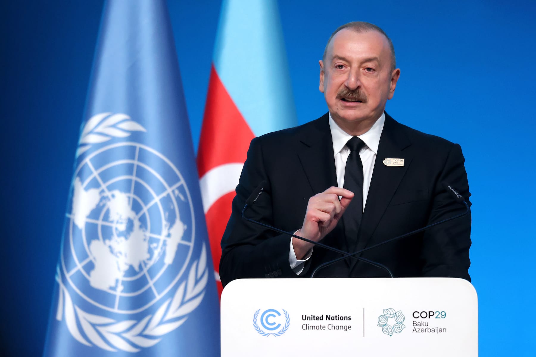 Azerbaijani President Ilham Aliyev COP29 Baku