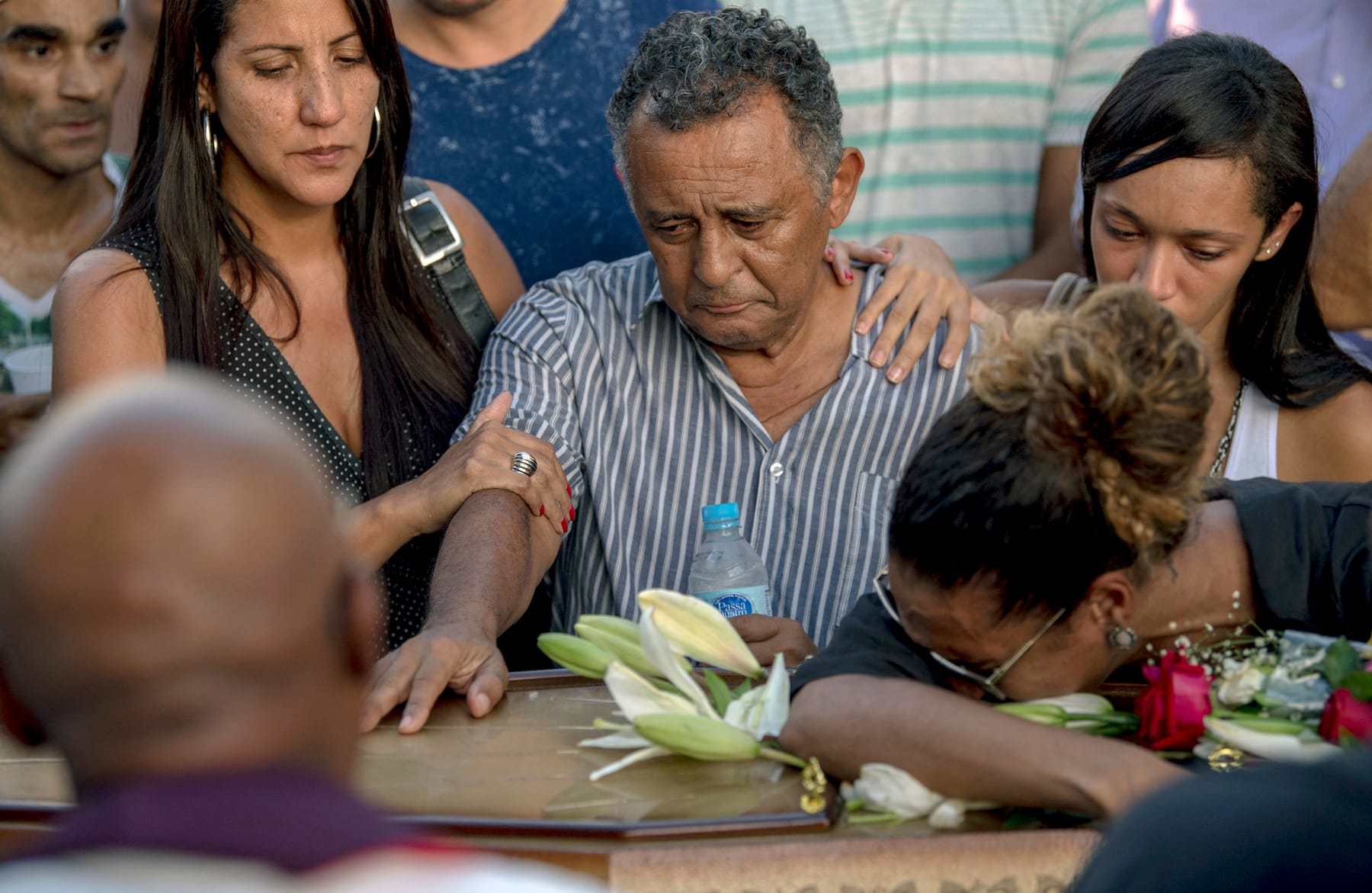 Relatives of Brazilian councilwoman and activist Marielle Franco 