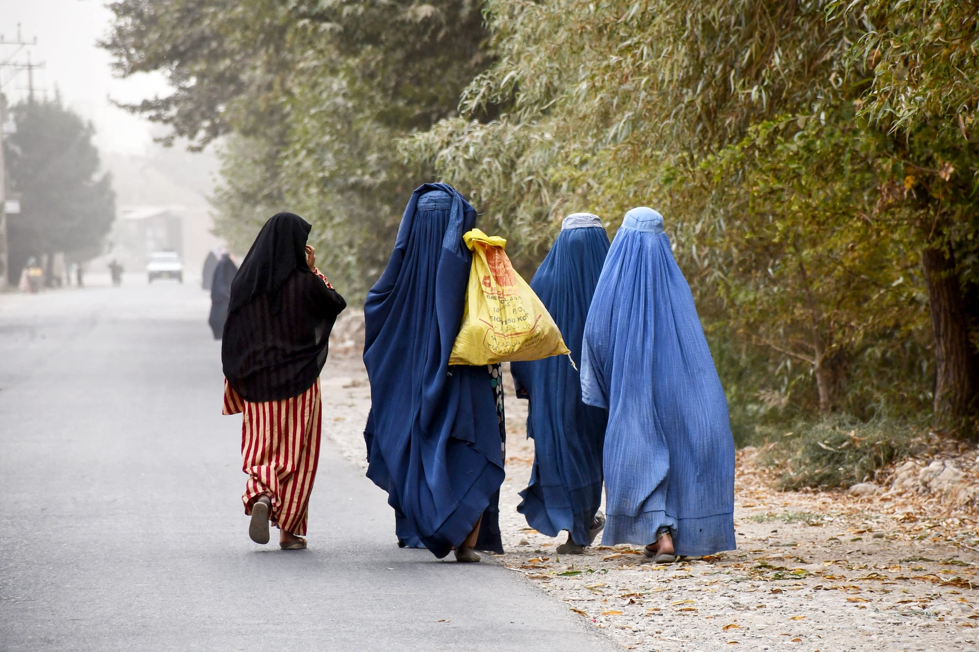 taliban ban women hearing each other afghanistan praying quran