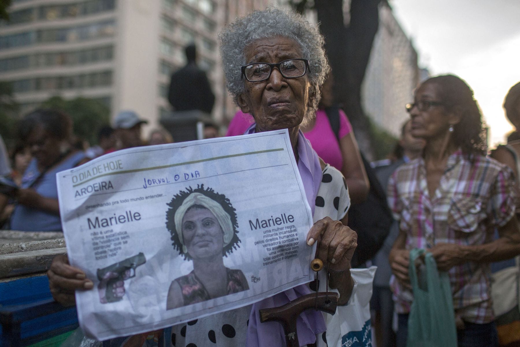 demonstration against murder of marielle franco