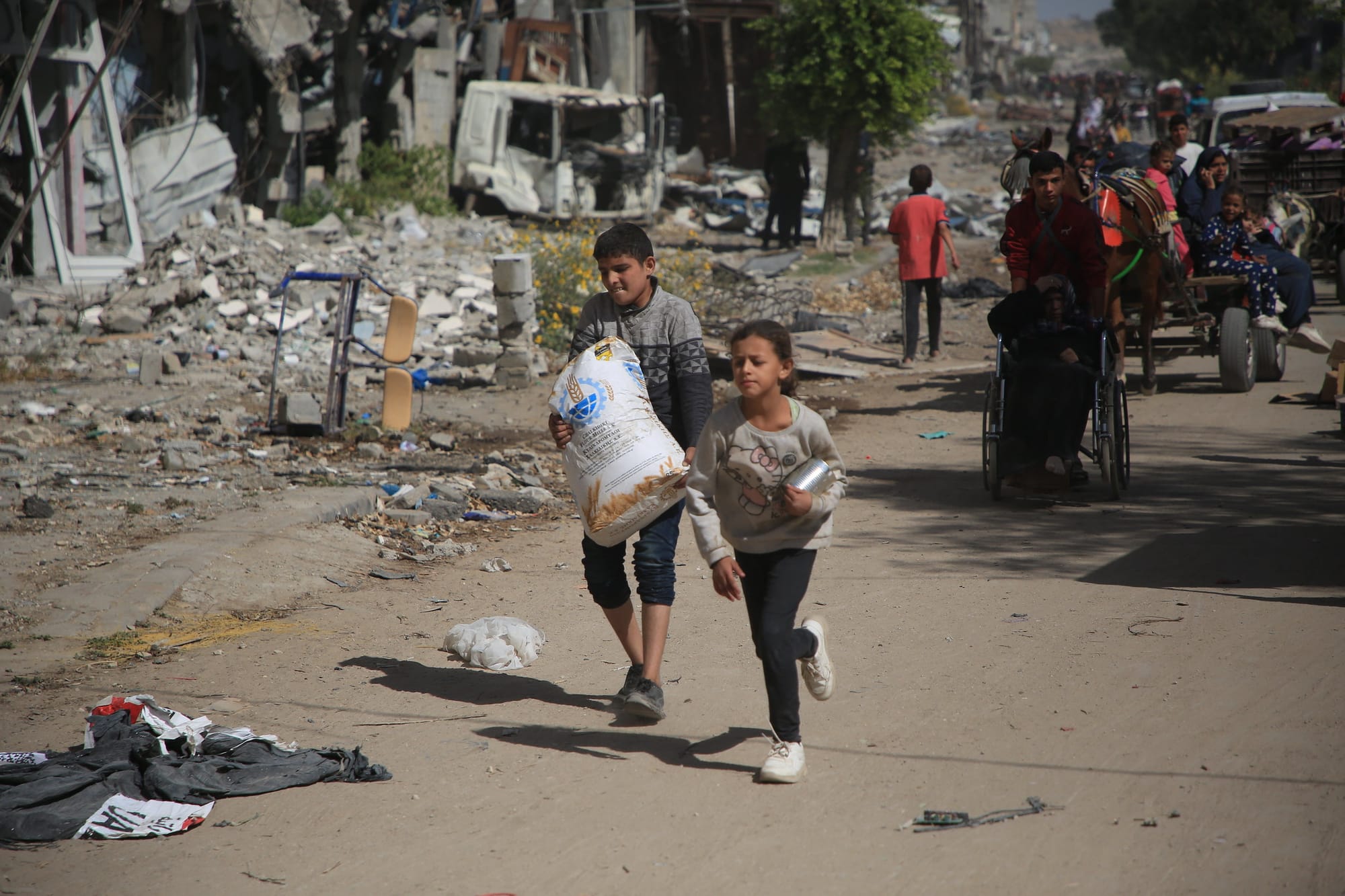 israel north gaza siege famine children aid