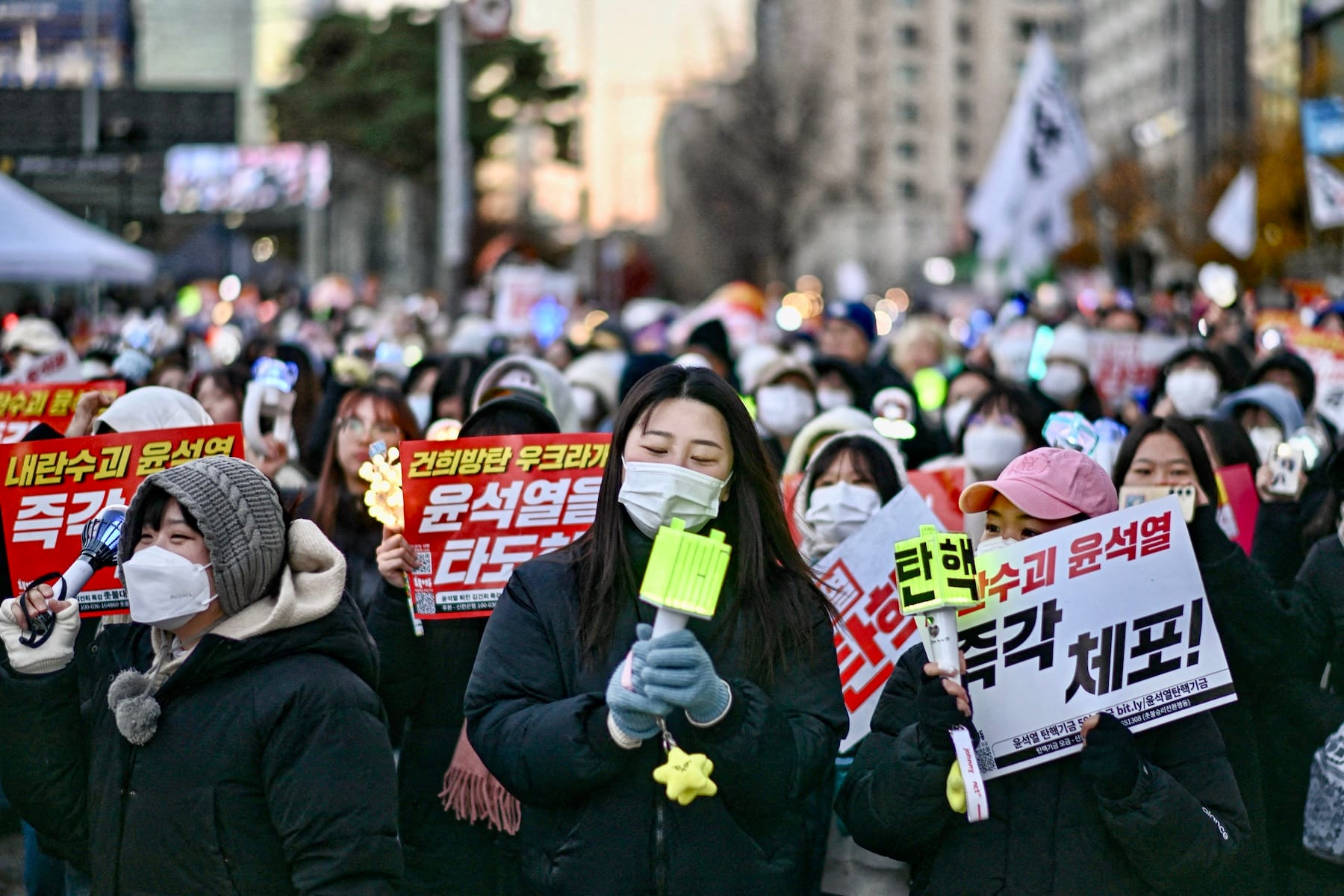 south korea kpop light stick impeachment protest