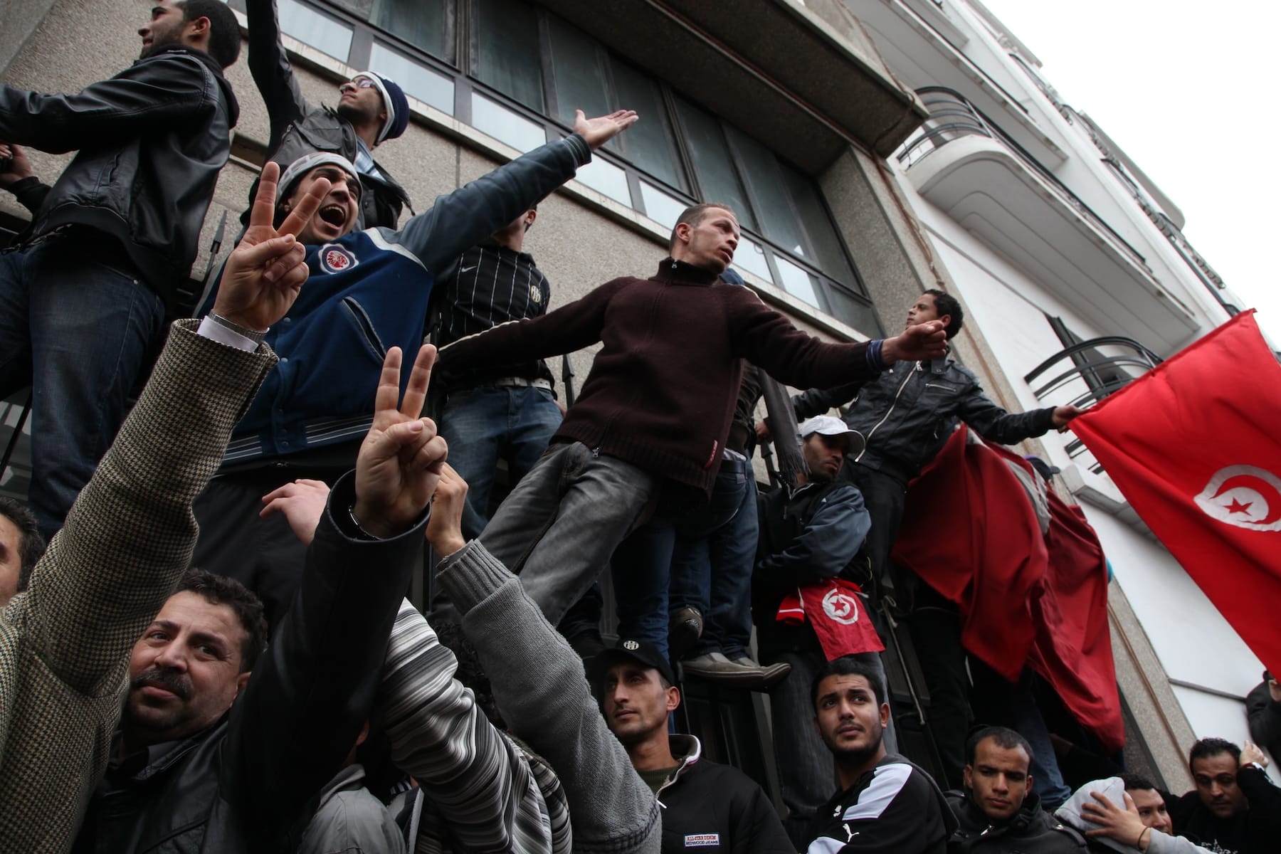 arab spring tunisia protesters