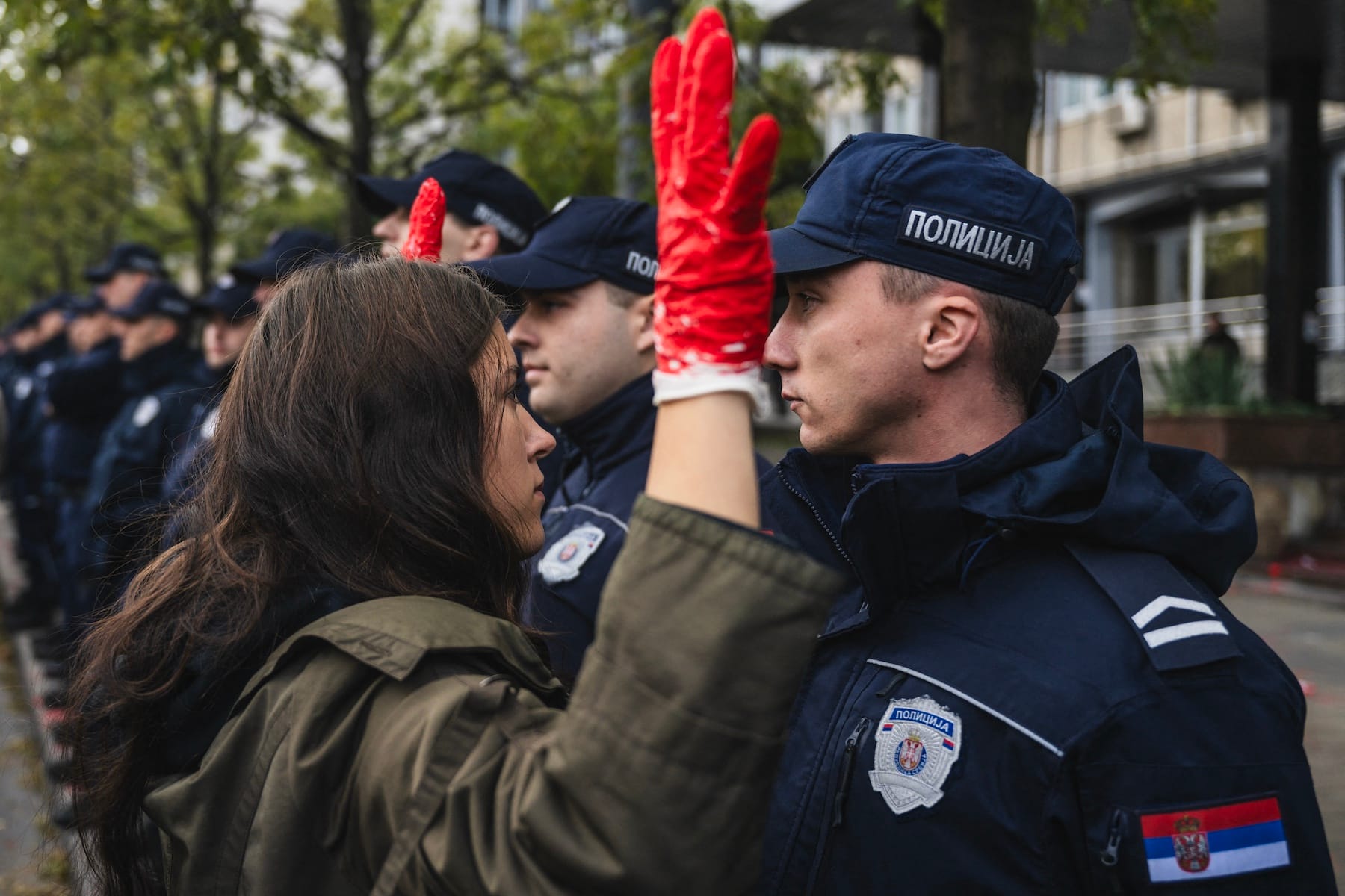 serbia student protest police