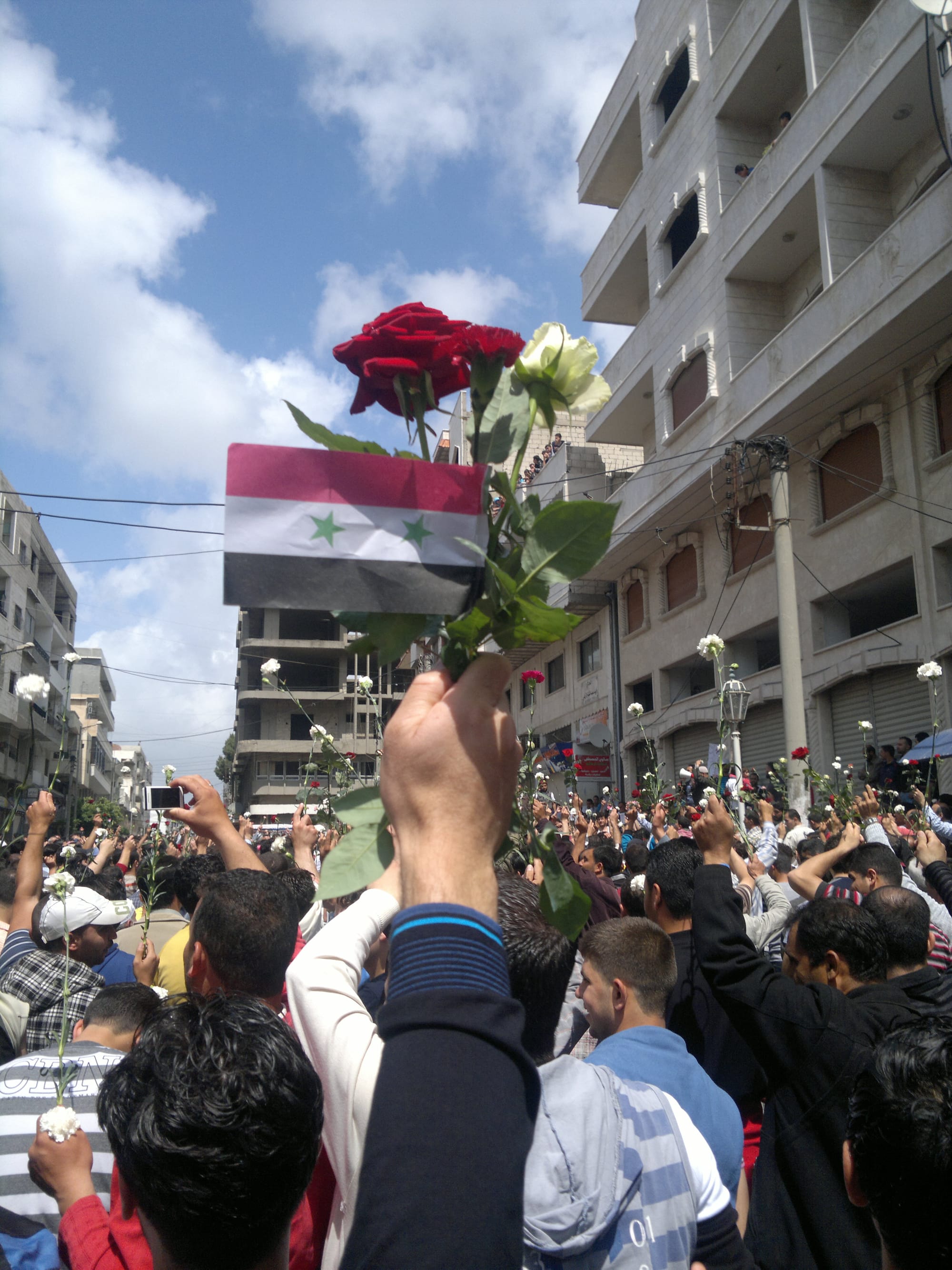 syria revolution flower streets