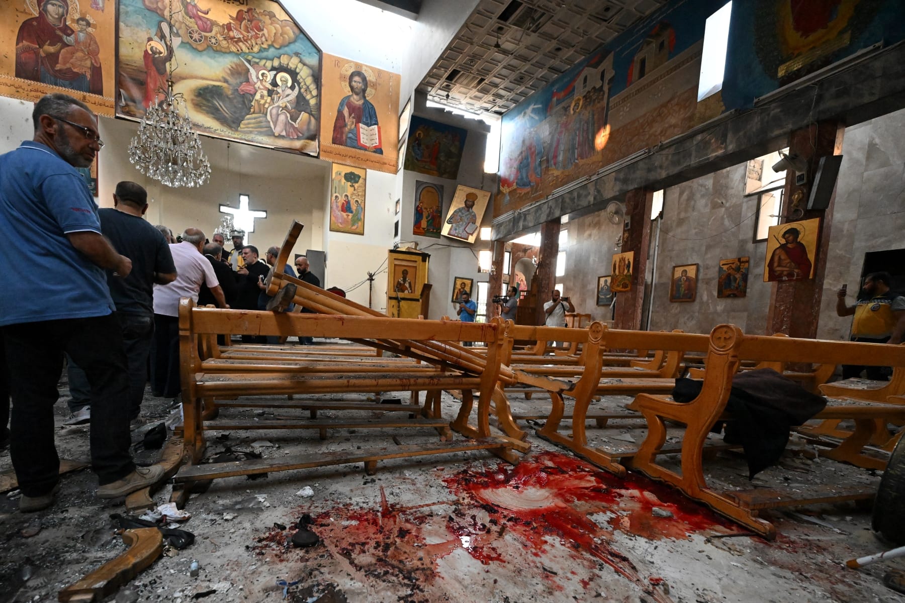 syria suicide bomber church damascus