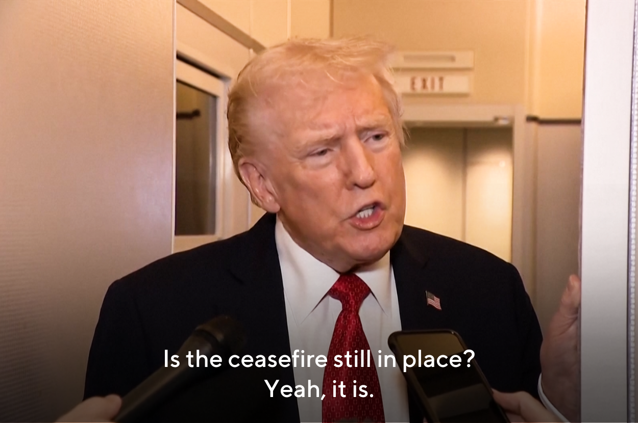 After Israel Bombed Gaza And Killed Over 42 Palestinians, Trump Said The Ceasefire Is "Still In Place"