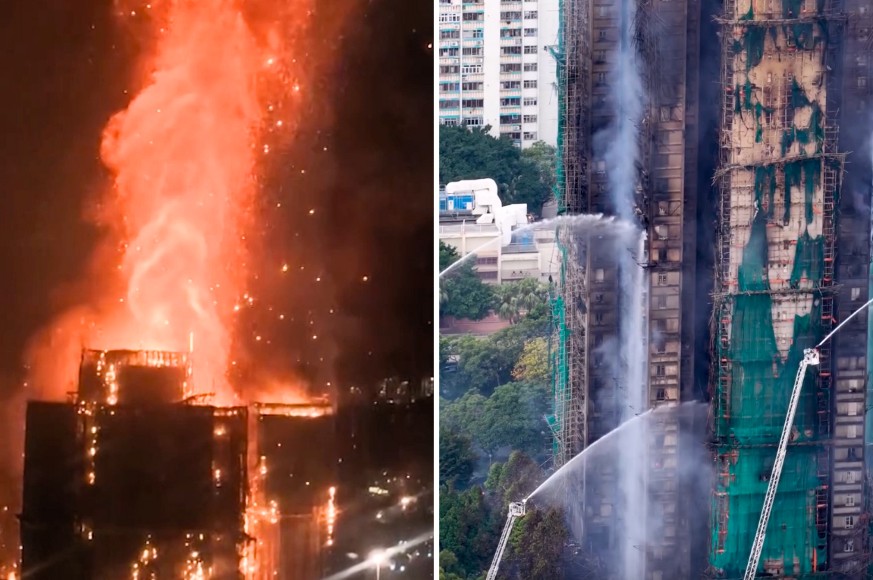 A Massive Fire Broke Out In Hong Kong At An Apartment Complex, Killing 55 People With 279 Still Missing