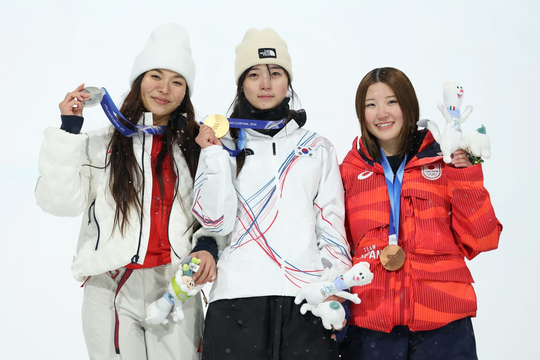halfpipe snowboarding all asian women podium milan olympics