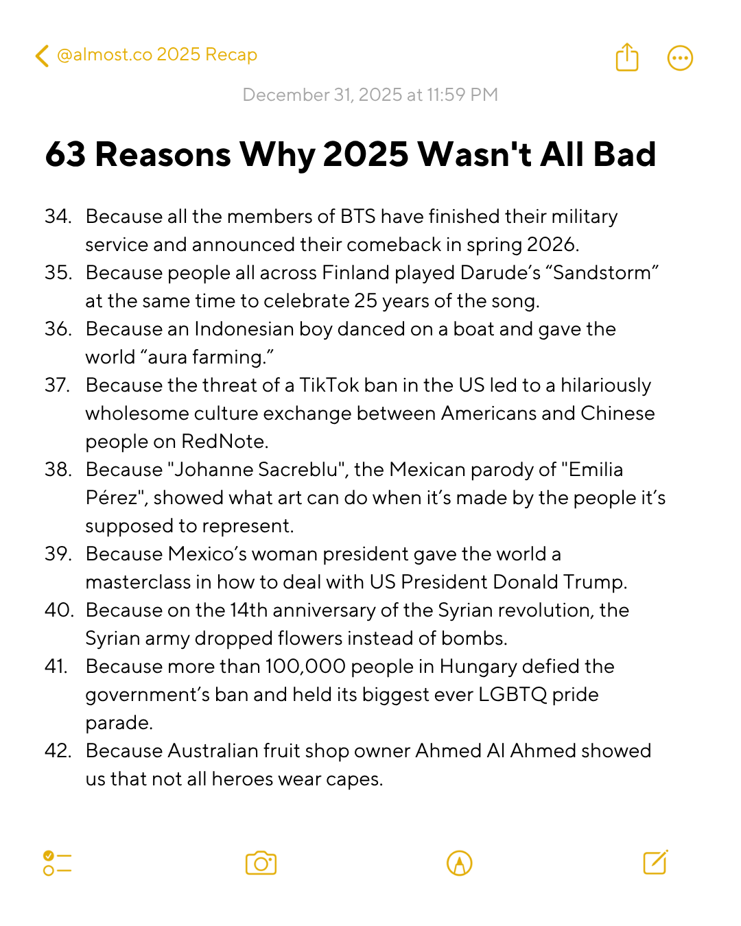 2025 good news reasons