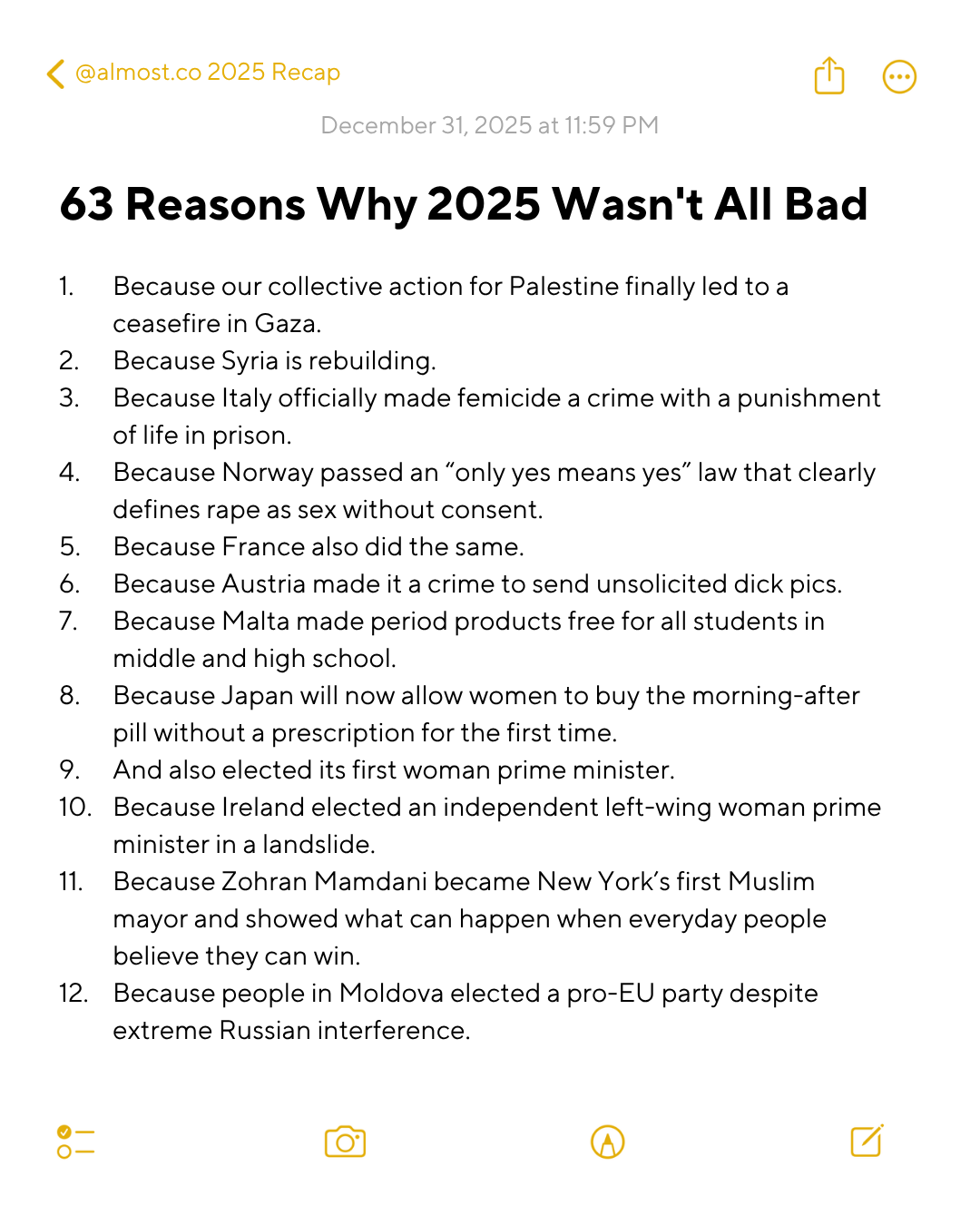 2025 good news reasons