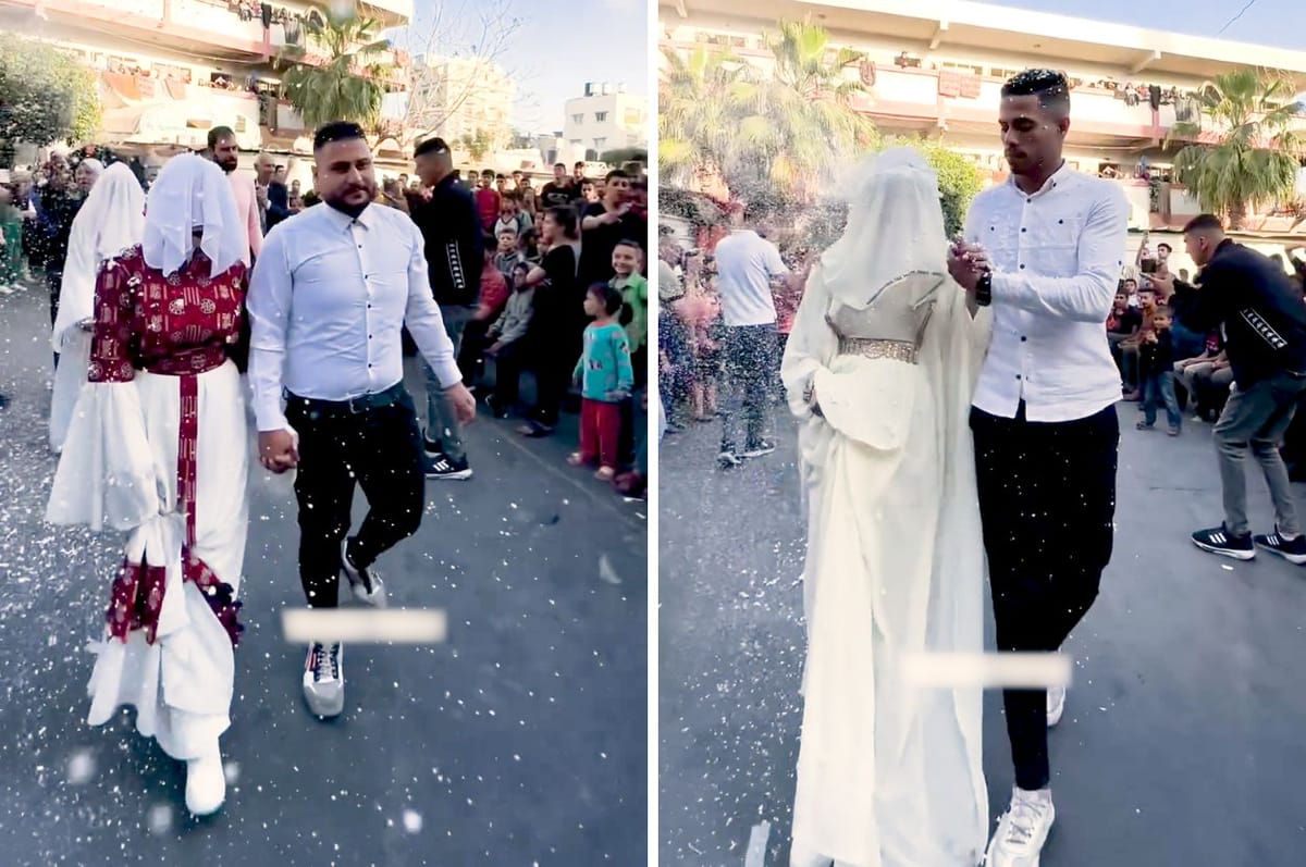 Three Young Palestinian Couples Decided To Get Married Despite Being Displaced By Israel's War On Gaza
