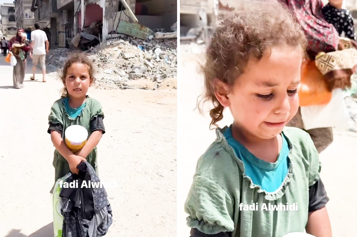 Israel Bombed This Little Palestinian Girl’s Home In North Gaza, Forcing Her To Flee Her Home