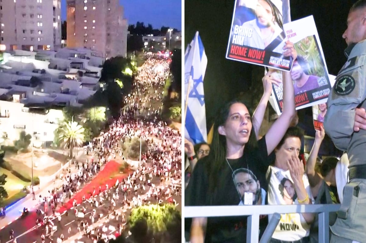 Thousands Of Israelis In Jerusalem Have Marched To Netanyahu's Home, Demanding His Resignation