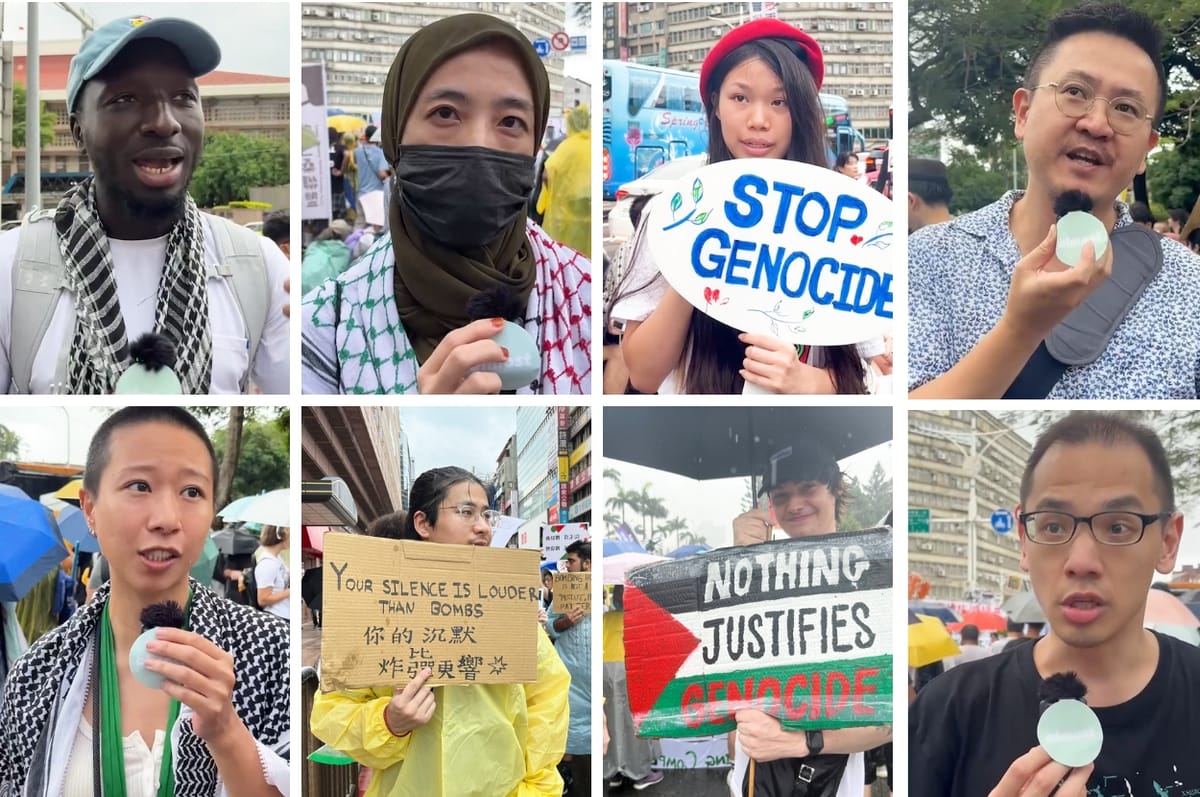 People In Taiwan Held A Huge Protest To Demand A Ceasefire In Gaza And For Taiwan Stop Supporting Israel