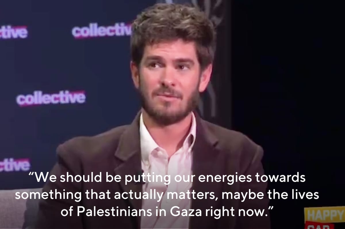 Asked What He Wants, Actor Andrew Garfield Said We Should Focus On The Lives Of Palestinians In Gaza Instead