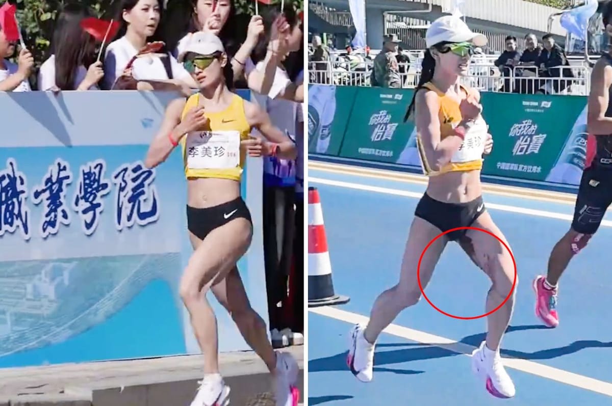 This Chinese Runner Got Her Period Half Way Through A Marathon But Kept Running And Finished The Race