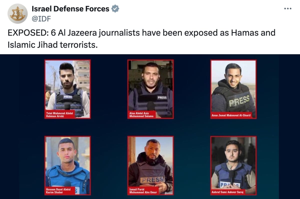 Israel Has Now Accused Six Al Jazeera Journalists Covering Its Siege Of North Gaza Of Being Hamas