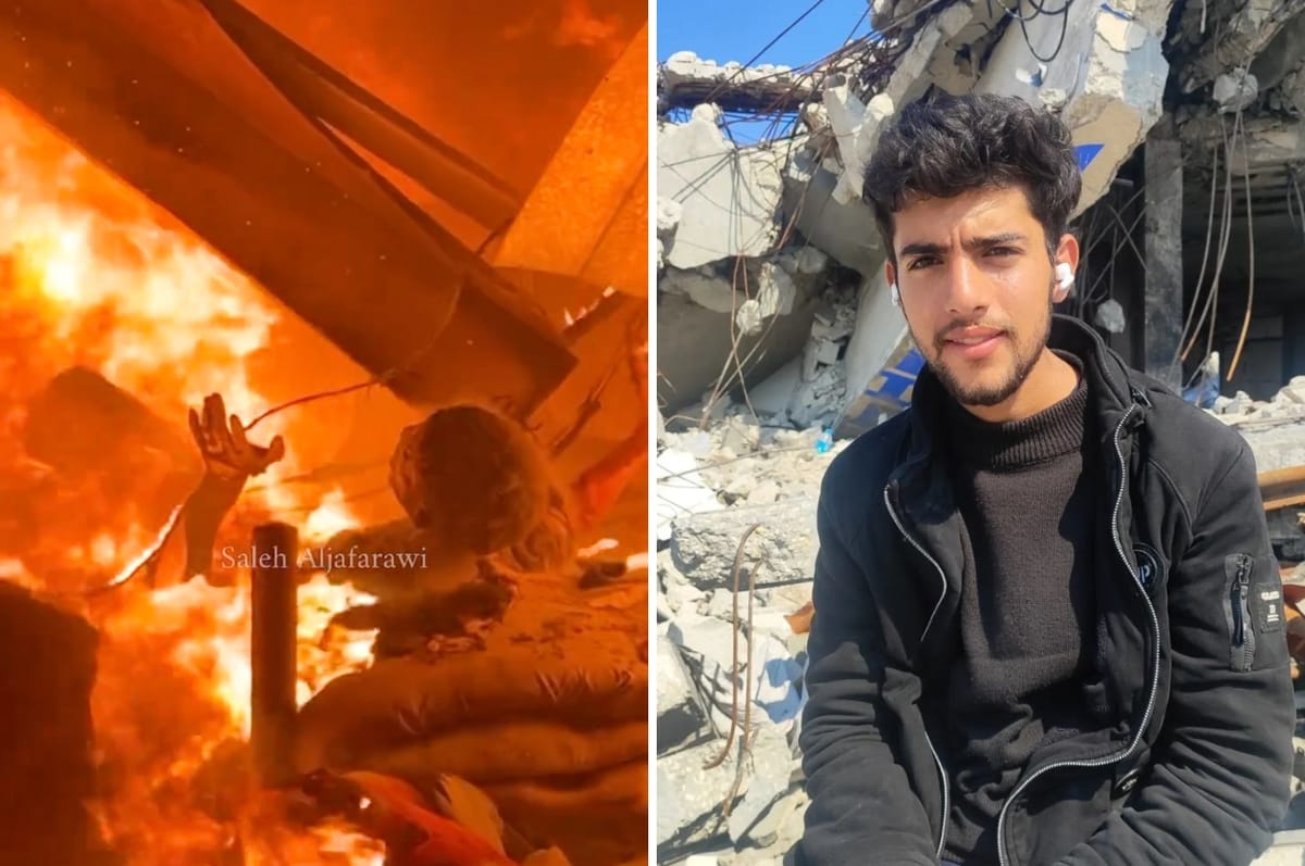 The Palestinian Burned Alive When Israel Bombed Displacement Tents Has Been Identified As A 19-Year-Old