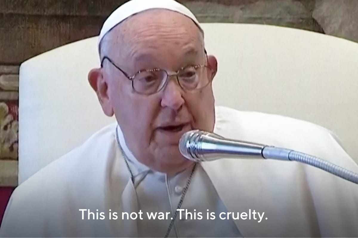 As Christmas Is Canceled Again In Palestine, Pope Francis Condemned Israel's Genocide In Gaza As "Cruelty”