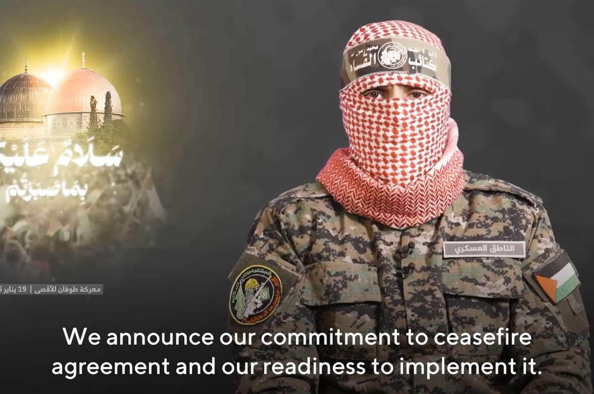 Hamas Has Issued A Video Statement Saying It Is Committed To The Ceasefire And Will Abide By It